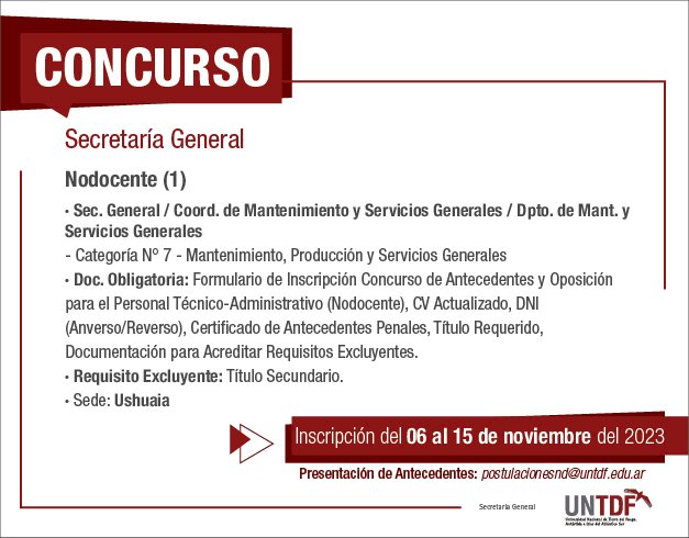 llamado a concurso categoría n° 7